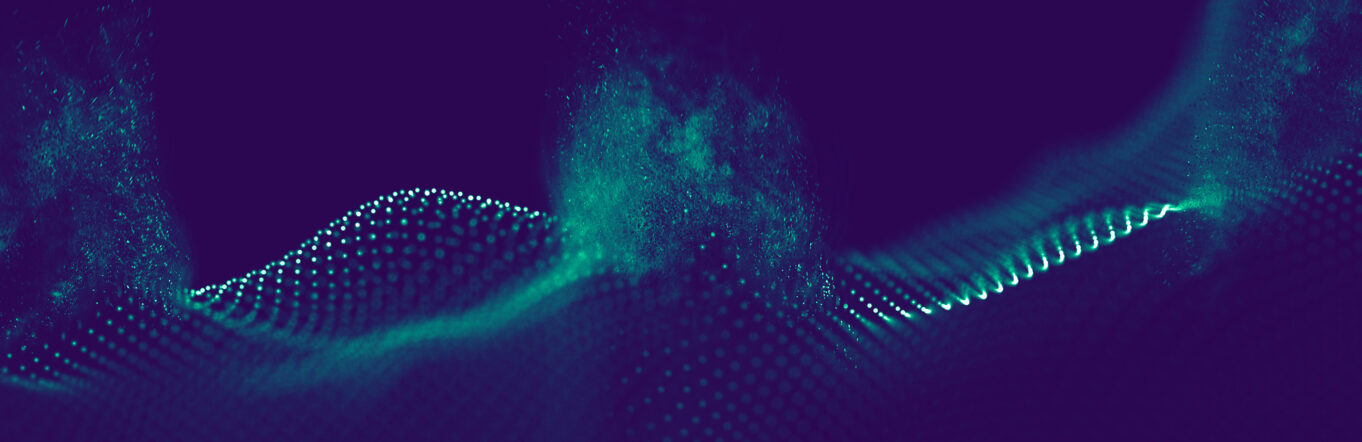 Music abstract background blue. Equalizer for music, showing sound waves with music waves. Futuristic Technology HUD Element . Connecting dots and lines . digital background with particles