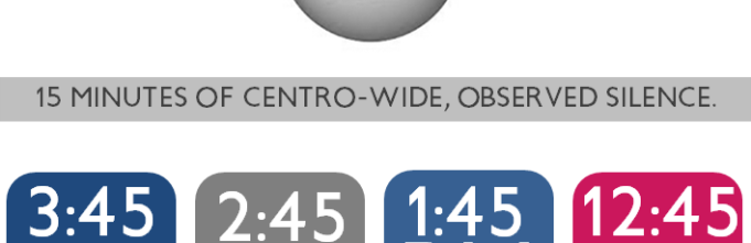 The Pause Logo - Centro-wide observed silence.