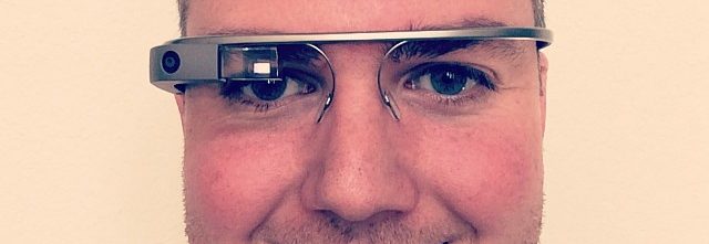 Photo of Ryan Manchee wearing a Google glass