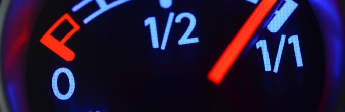 Gas gauge in car set to full