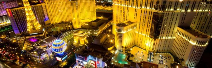 Aerial view of Vegas skyline