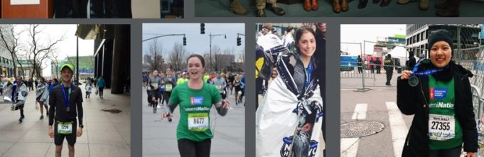 Collage of images of people running on the Centro team