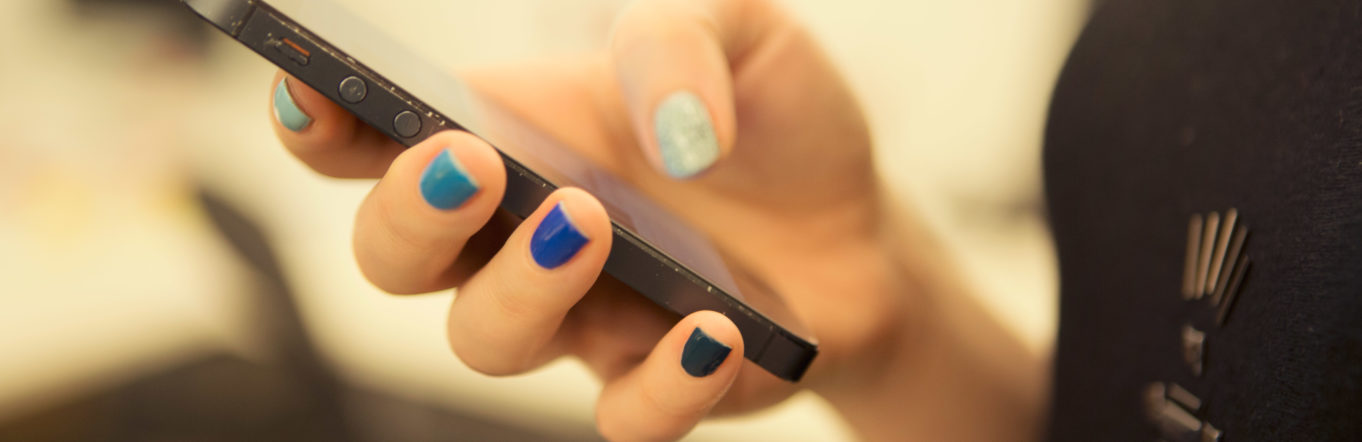 Holding phone