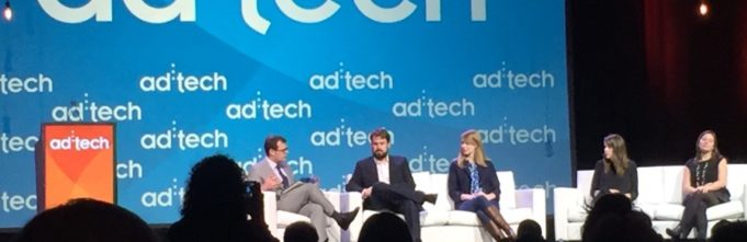 Panel of people at an Ad Tech conference