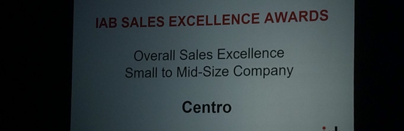 IAB sales excellence awards certificate
