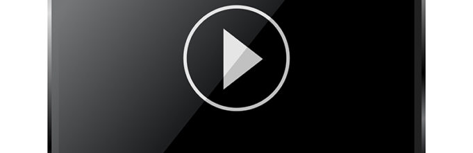 Digital screen with play button