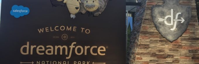 Picture of Salesforce Dreamforce sign