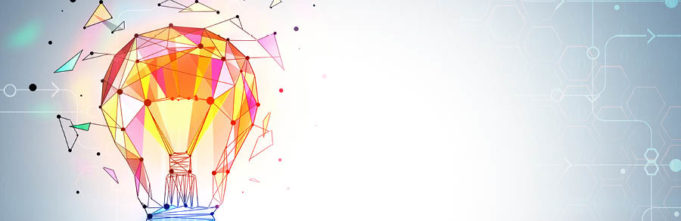 Illustration of a colorful lightbulb
