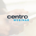 Centro webinar logo overlayed on stock photo of iphone