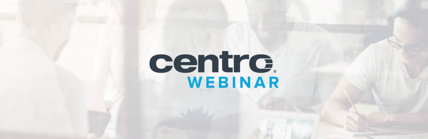 centro webinar logo with a background image of people collaborating