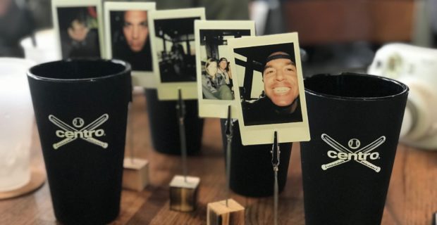 Centro cups and small pictures of Centro employees