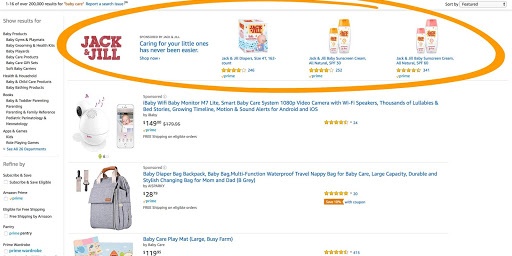 Amazon sponsored brand example
