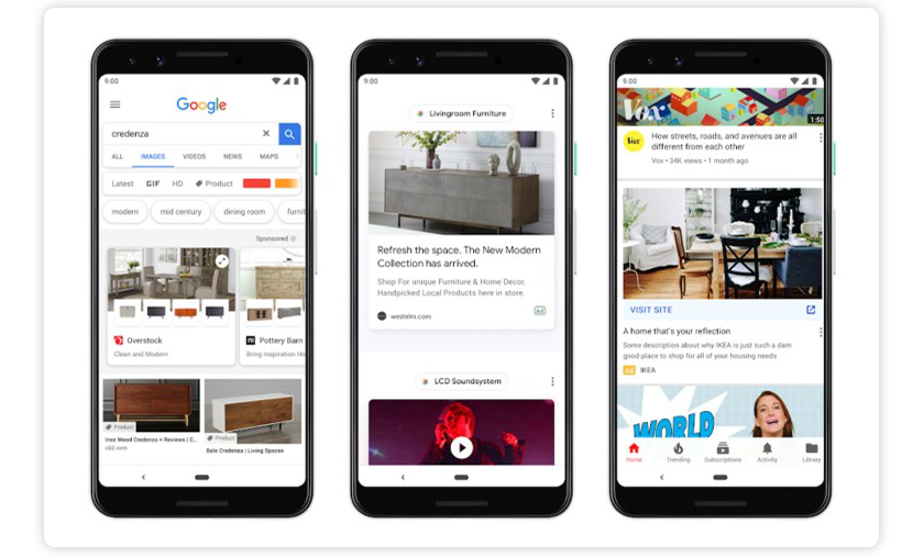 Showcase Shopping ads help shoppers understand what kind of products are available related to a broad keyword search