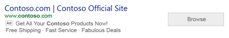 Bing Action Extenstions