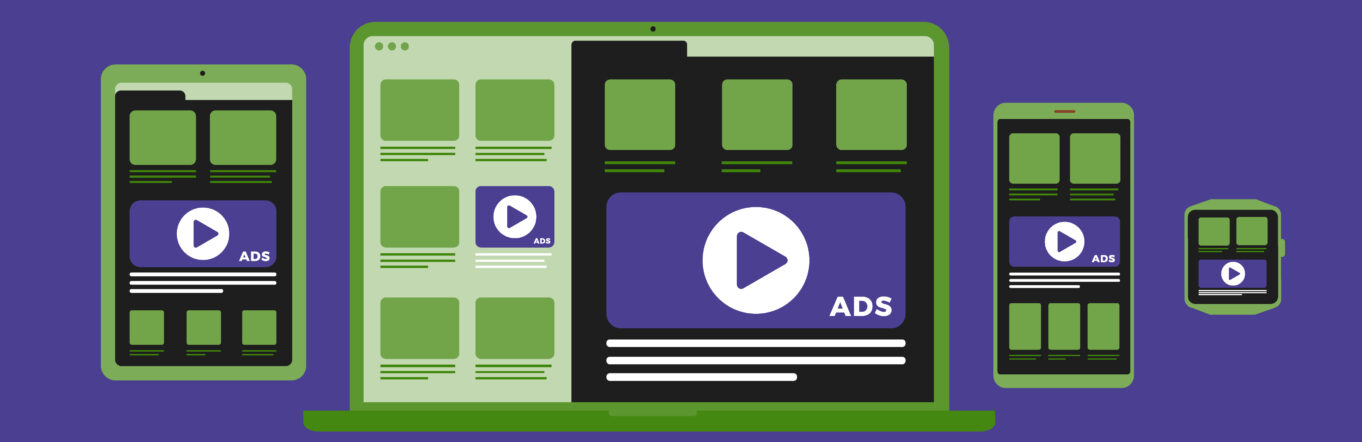 Illustrated representation of native ads