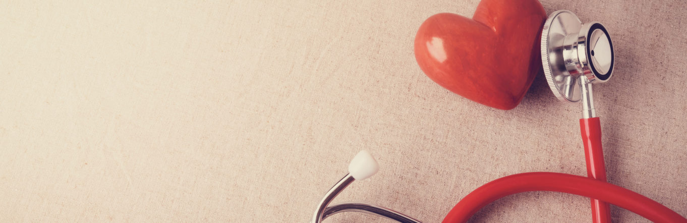 red heart with stethoscope